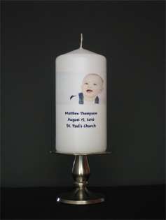 Personalized Custom Baptism & Christening Candles from Goody Candles 
