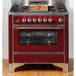Ilve Majestic Collection UM90F 36 Traditional Style Dual Fuel Range 