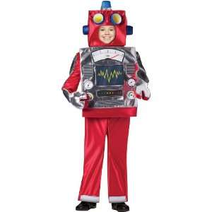 Lets Party By Rasta Imposta Retro Robot Child Costume / Red   Size 