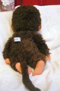 1974 PLUSH MONCHHICHI DOLL BROWN STUFFED MONKEY  