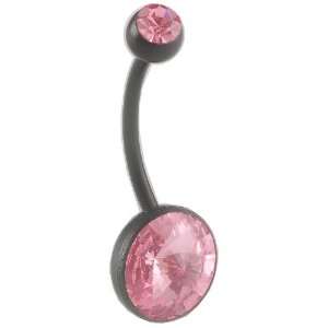  Rose Swarovski Crystal Flexible BioFlex belly navel button ring bar 