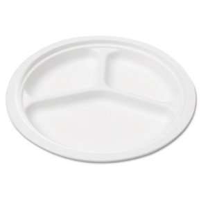   inc. Bagasse 10 Three Compartment Plate 