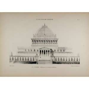  1902 Print Prix Rome Vaudremer Royal Tomb Architecture 