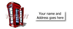 ADDRESS LABELS    ANTIQUE PHONE BOOTH **  
