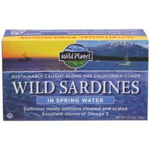 Wild Planet, Sardine Sprng Wtr, 4.375 OZ Grocery & Gourmet Food