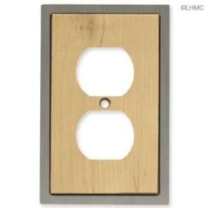   Single Duplex Wall Plate #64563 Maple/satin Nickel