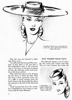 1944 Book How to Make & Trim Hats (Millinery Patterns)  