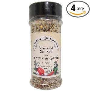Lizzies Kitchen Seasoned Sea Salt, Pepper and Garlic, 6.5 Ounce (Pack 