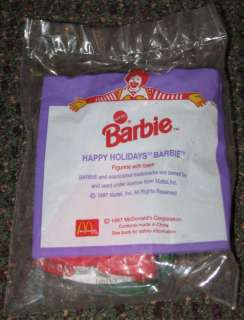 1997 Happy Holidays Barbie McDonalds Happy Meal Toy  