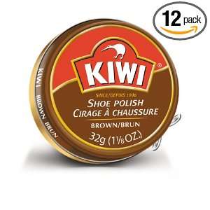  Kiwi Shoe Polish, Brown, 32g (Pack of 12) Health 