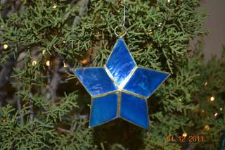   Star Red, Blue, Green, Yellow Christmas Holiday Tree Ornament  