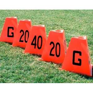  Flag Football Sideline Markers with Wind Resistant Shape 