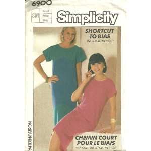 Misses Easy to Sew Dress Simplicity Sewing Pattern 6900 (Size Small 