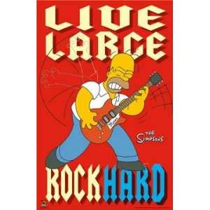  Simpsons Live Large Rock Hard Poster 22.5 X 34 1044