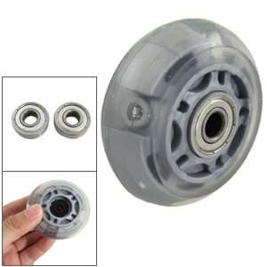  Gray Clear 64mm Inline Skate Wheel W 2 Bearings