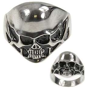    316L CASTING STAINLESS STEEL SKULL RING WIDTH 20mm Jewelry