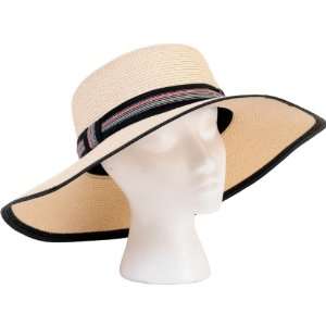  Sloggers 4414BK Womens Sara Wide Braided Hat, White and 