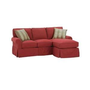   Slipcover Sectional With Chaise Emily Designer Style Sofa With