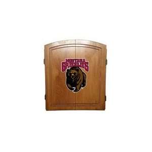   NCAA Montana University Grizzlies Dart Board Cabinet Sports