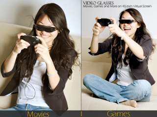   Video Glasses   Movies, Games and More (40 Inch Virtual Screen