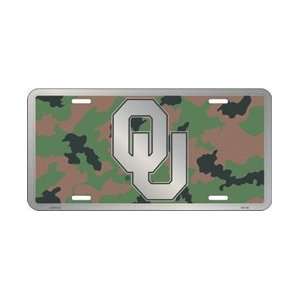  Oklahoma Sooners Camoflage Metal License Plate