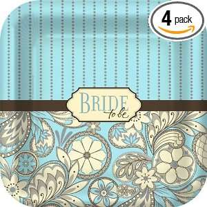  Bride to Be 10 Inch Square Paper Plates (8 Pack) Health 