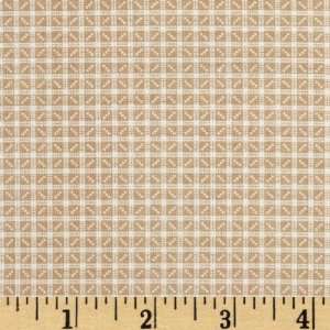  44 Wide Squares White/Neutral Fabric By The Yard Arts 