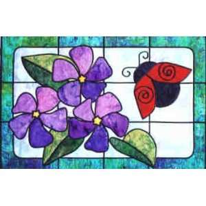  PT1994 Ladybugs Garden Stained Glass Quilt Pattern by 