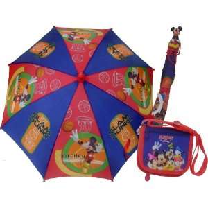   Slam Dunk Mickey Mouse Kids Umbrella & Wallet w/ Strap Toys & Games