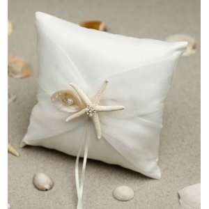  Starfish & Shell Beach Ring Pillow