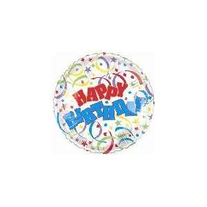  18 Happy Birthday White Streamers   Mylar Balloon Foil 