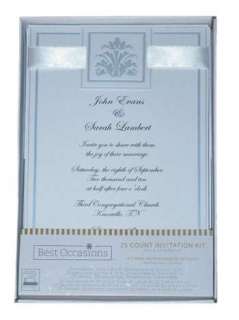   by wilton blue white flourish print your own wedding invitations
