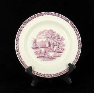 ANTIQUE WEDGWOOD LUGANO MULBERRY PURPLE BREAD PLATE  