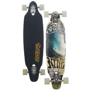   Classic Looking Glass Longboard Skateboard   White