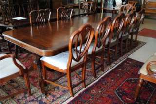 Hickory White Large 11 FT Long Mahogany Dining Table, Never Used MSRP 