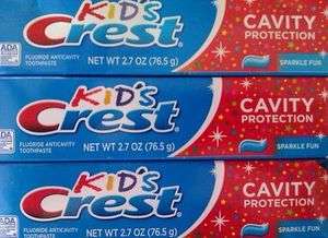 KIDS Crest CAVITY Protection Toothpaste 2.7oz each  