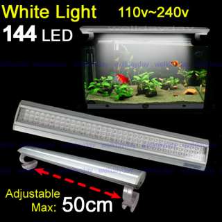   Clip Lamp 50CM/20 144 LED White Light Aquarium Lighting  