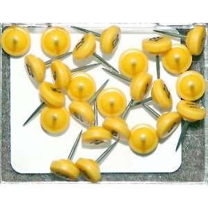  Numbered Map Tacks   Yellow Pins With Black Numbers (box 