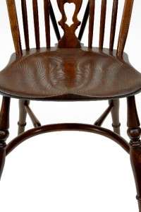 SET OF 8 ASH AND ELM WINDSOR DINING CHAIRS  