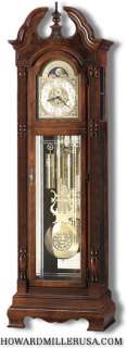 610 904 Howard Miller Traditional Grandfather Clock cherry finish 90H 