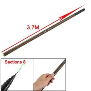   Color Blk 8 Sections 3.7m Telescopic Fishing Rod