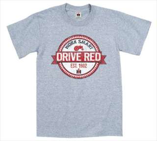 Farmall T shirt Work Smart Drive Red  