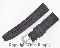 22 MM BLACK SILICON RUBBER WATCH BAND STRAP FOR LUMINOX  