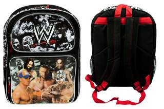 WWE Red Collage Backpack Triple H John Cena Rey Kofi  