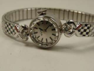  VERY NICE AND CLEAN CLASSIC LADIES WYLER GOLDAND DIAMOND WATCH 