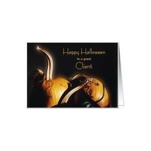 Happy Halloween Client, Orange pumpkins in basket with shadows and 