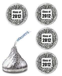 108 ZEBRA PRINT GRADUATION PARTY CLASS OF 2012 FAVORS KISSES CANDY 