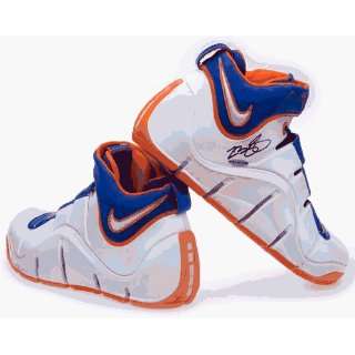 LeBron James Autographed Nike Zoom IV LeBron Shoes White/Blue/Orange