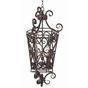 By Trans Globe Lighting Dark Bronze W/ Gold Finish 3 Lt Foyer  