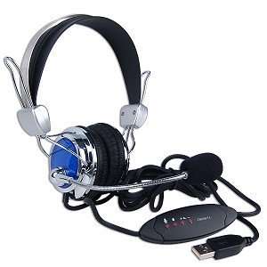  USB Stereo Headphones with Microphone Electronics